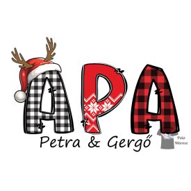   Apa nevekkel karácsonyi póló - Apu póló - Egyedi póló - Vicces póló