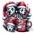 Karácsonyi Dalmata póló - Dalmatian póló - Kutyás póló - Egyedi Feliratos póló