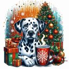 Karácsonyi Dalmata póló - Dalmatian póló - Kutyás póló - Egyedi Feliratos póló