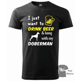   Dobermann póló - Doberman póló - Kutyás póló - Egyedi Feliratos póló