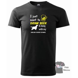   Angol Cocker Spániel póló - Spánieles póló - Kutyás póló - Egyedi Feliratos póló