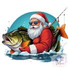 Karácsonyi  Horgász póló - Horgász pulcsi - Halas Póló - Egyedi póló 