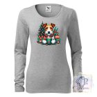 Karácsonyi Fox Terrier póló - Foxi póló - Kutyás póló - Egyedi Feliratos póló