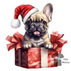 Francia Bulldog karácsonyi  póló - French Bulldog pulcsi - Kutyás póló - Egyedi Feliratos póló