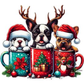   Karácsonyi Francia Bulldog póló - French Bulldog pulcsi - Kutyás póló - Egyedi Feliratos póló