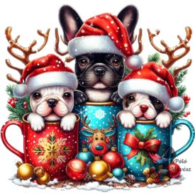   Karácsonyi Francia Bulldog póló - French Bulldog pulcsi - Kutyás póló - Egyedi Feliratos póló