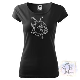   Francia Bulldog strasszos póló - French Bulldog póló - Kutyás póló kristályokkal - Egyedi Feliratos póló