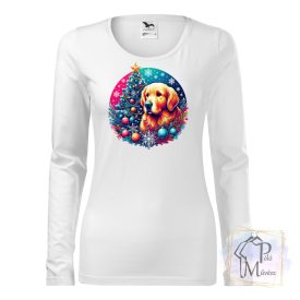   Karácsonyi Golden Retriever póló - Golden Retriever pulcsi - Kutyás póló - Egyedi Feliratos póló