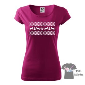   Karácsonyi Gordon Szetter póló - Gordon Setter póló - Kutyás póló - Egyedi Feliratos póló