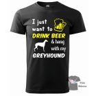Greyhound póló - Angol Agár póló - Kutyás póló - Egyedi Feliratos póló