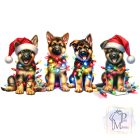 Karácsonyi Németjuhász póló - German Shepherd pulcsi - Kutyás póló - Egyedi Feliratos póló