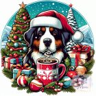  Karácsonyi Great Swiss Mountain Dog póló - Nagy Svájci Havasi Kutya póló - Kutyás póló - Egyedi Feliratos póló