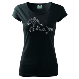 Lovas strasszos póló - Lovas póló kristályokkal