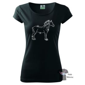   Clydesdale Lovas strasszos póló - Lovas póló kristályokkal