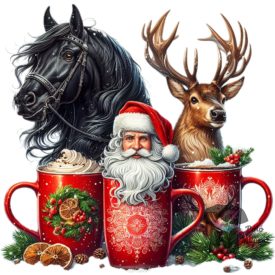   Karácsonyi Lovas póló - Ló póló - Egyedi Feliratos póló