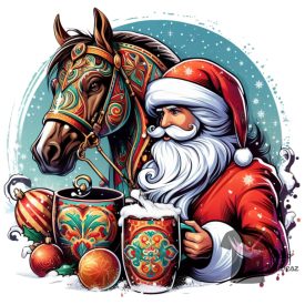   Karácsonyi Lovas póló - Ló póló - Egyedi Feliratos póló