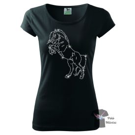 Lovas strasszos póló - Lovas póló kristályokkal