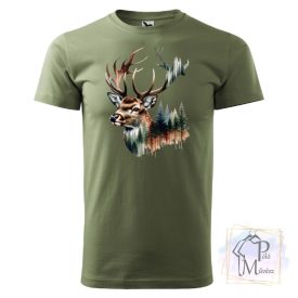   Szarvas vadász póló - Vadászos póló - Vadász póló - Egyedi póló