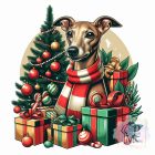 Karácsonyi Kis Olasz Agár póló - Italian Greyhound pulcsi - Kutyás póló - Egyedi Feliratos póló