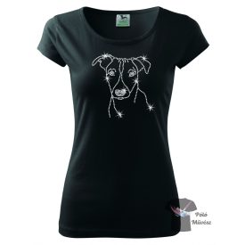   Jack Russel Terrier strasszos póló - Jack Russel Terrier póló - Kutyás póló kristályokkal - Egyedi Feliratos póló