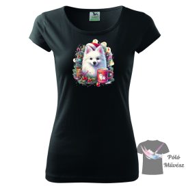   Karácsonyi Japán Spicc póló - Japanese Spitz póló - Kutyás póló - Egyedi Feliratos póló