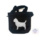 Cairn Terrier Jutalomfalat tartó állítható övvel