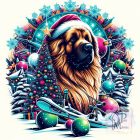 Karácsonyi Leonbergi póló - Leonberger pulcsi - Kutyás póló - Egyedi Feliratos póló
