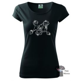   Lowchen strasszos póló - Lowchen pulcsi - Kutyás póló kristályokkal - Egyedi Feliratos póló