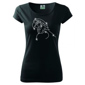 Papagáj strasszos póló