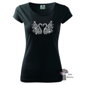 Hattyú strasszos póló