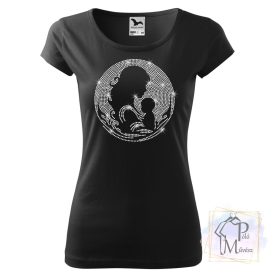   Anya gyerekkel strasszos póló - Anya póló - Anyu póló - Kristályos Egyedi póló