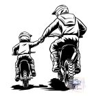 Apa Fia Motocross póló - Motoros póló - Motoros pulcsi - Egyedi Feliratos Póló