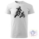 Apa Fia Motocross póló - Motoros póló - Motoros pulcsi - Egyedi Feliratos Póló