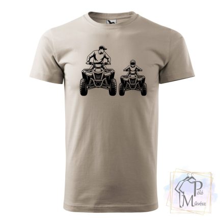 Apa Fia Quad póló - Motoros póló - Motoros pulcsi - Egyedi Feliratos Póló