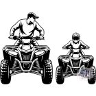 Apa Fia Quad póló - Motoros póló - Motoros pulcsi - Egyedi Feliratos Póló