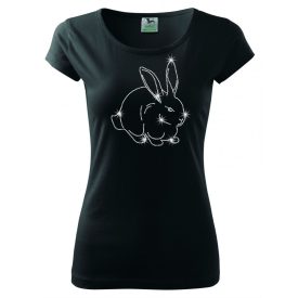 Nyuszi strasszos póló