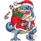 Dinoszauruszos póló - T-Rex karácsonyi Póló - Egyedi póló