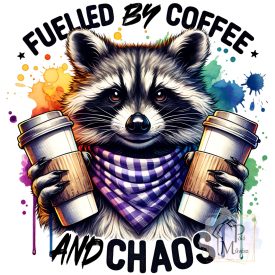   Coffee & Chaos Mosómedve póló - Állatos Póló - Egyedi póló