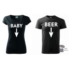Páros póló - Baby & Beer Kismama páros póló