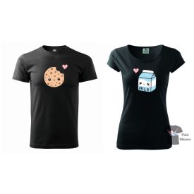   Tej + Keksz Páros póló - Valentin napi póló - Egyedi Feliratos póló