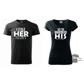   Páros póló -  Egyedi Feliratos póló - Valentin Nap Póló