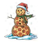 Pizza karácsonyi póló - Pizzás póló - Vicces Póló