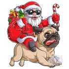 Karácsonyi Mopsz póló - Pug póló - Kutyás póló - Egyedi Feliratos póló