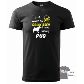   Mopsz póló - Pug póló - Kutyás póló - Egyedi Feliratos póló