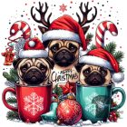Karácsonyi Mopsz póló - Pug pulcsi - Kutyás póló - Egyedi Feliratos póló