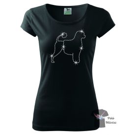   Portugál Vízi Kutya strasszos póló - Portugese Water Dog póló - Kutyás póló kristályokkal - Egyedi Feliratos póló