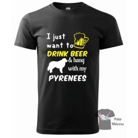   Pireneusi Hegyikutya póló - Pyrenean Mountain Dog pulcsi - Kutyás póló - Egyedi Feliratos póló
