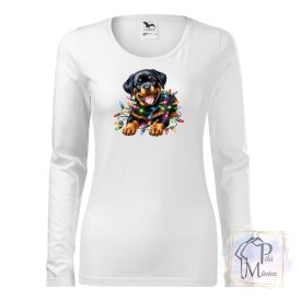   Karácsonyi Rottweiler póló - Rottweiler pulcsi - Kutyás póló - Egyedi Feliratos póló