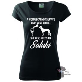   Saluki póló - Agaras póló - Kutyás póló - Egyedi Feliratos póló