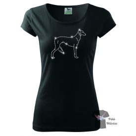   Saluki strasszos póló - Saluki póló - Kutyás póló kristályokkal - Egyedi Feliratos póló